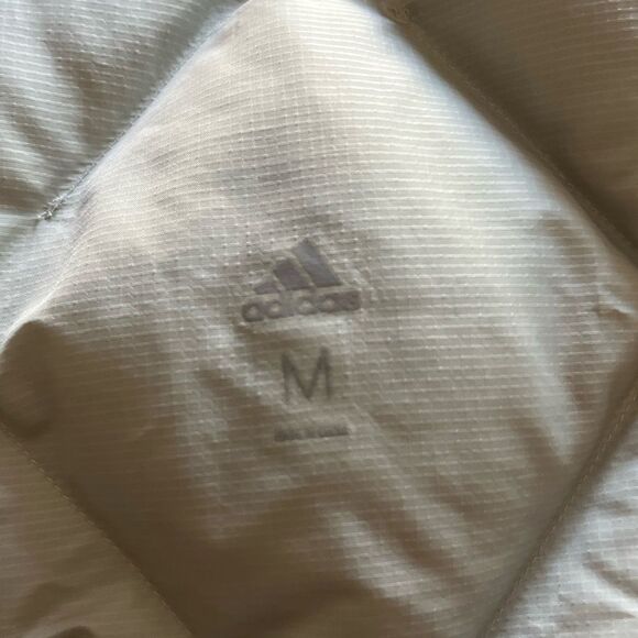 Adidas White Quilted Puffer Jacket with High Collar - Picture 8 of 8